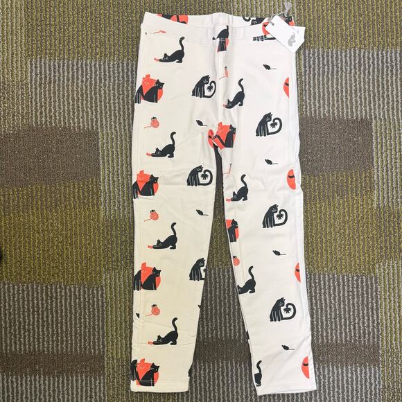 NWT Monica + Andy Midnight Meow Fleece Lined Leggings Halloween Black Cat - Picture 1 of 7